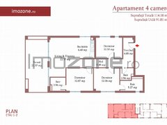 Cartierul Militari, 4 camere cu terasa de 22 mp, 3 bai, etaj 1/3, finisat modern, comision 0%